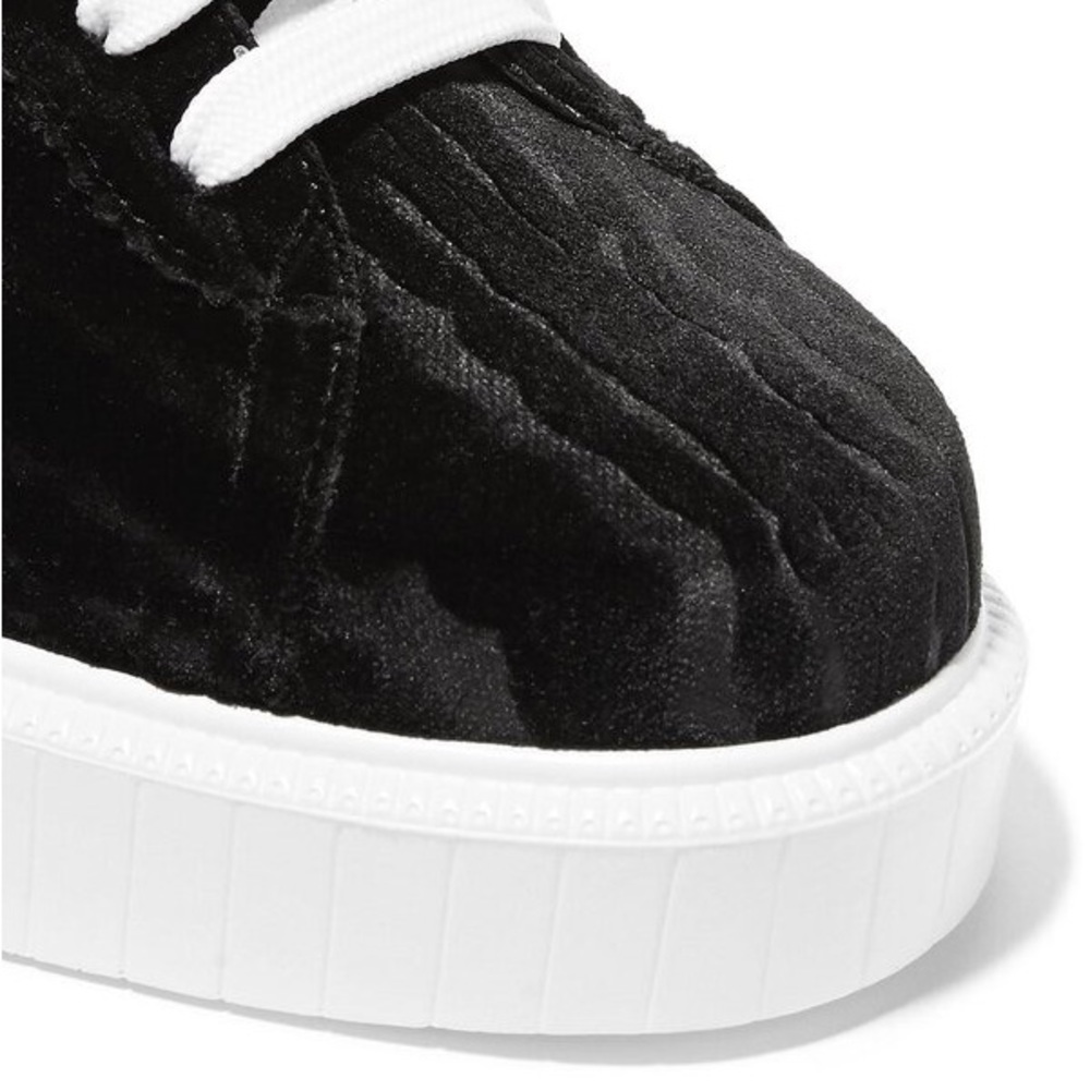 Robert Clergerie Pasket Velvet Platform Sneaker Black EU38 US7.5 BNIB - Picture 2 of 9